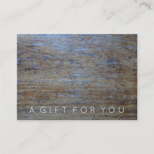 Rustic Wood | Masculine-cadeaubon voor mannen Kortingskaartje (Voorkant)