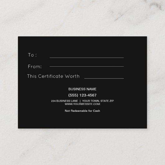 Rustic Wood | Masculine-cadeaubon voor mannen Kortingskaartje (Achterkant)