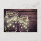Rustic Wood Mason Jar Country Reception Informatiekaartje (Achterkant)