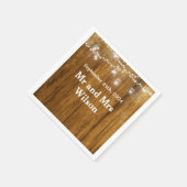 Rustic Wood Mason Jar Hanging Lights cocktail Servet (Hoek)