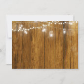 Rustic Wood Mason Jar Hanging Lights Kaart (Achterkant)