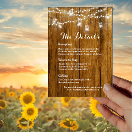 Rustic Wood Mason Jar Hanging Lights - Kaart