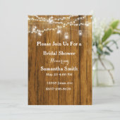 Rustic Wood Mason Jar Hanging Lights Vrijgezellenf Kaart (Staand voorkant)