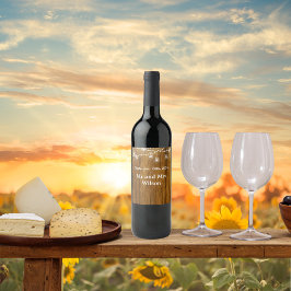 Rustic Wood Mason Jar Hanging Lights Wedding Wijn Etiket