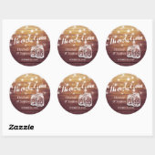 Rustic Wood Mason Jar Lamp Wedding Favor Ronde Sticker (Vel)