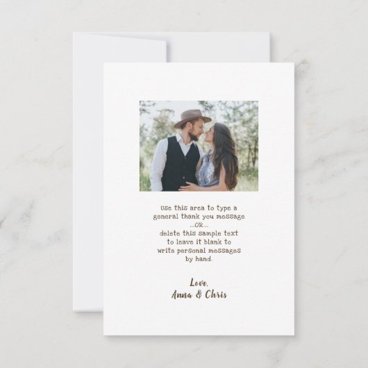 Rustic Wood Mason Jar Lights Bedankkaart (Achterkant)