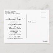 Rustic Wood Mason Jar Lights BESPAAR DE DATUM Briefkaart (Achterkant)