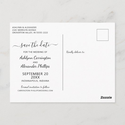 Rustic Wood Mason Jar Lights BESPAAR DE DATUM Briefkaart (Achterkant)