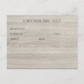 Rustic Wood Mason Jar Lights Vrijgezellenfeest Rec Uitnodiging Briefkaart (Achterkant)