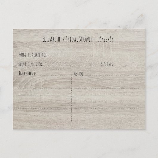 Rustic Wood Mason Jar Lights Vrijgezellenfeest Rec Uitnodiging Briefkaart (Achterkant)