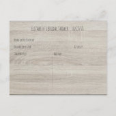 Rustic Wood Mason Jar Lights Vrijgezellenfeest Rec Uitnodiging Briefkaart (Achterkant)