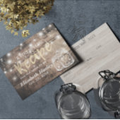 Rustic Wood Mason Jar Lights Vrijgezellenfeest Rec Uitnodiging Briefkaart