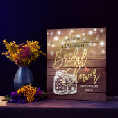 Rustic Wood Mason Jar Lights Vrijgezellenfeest Wel Poster