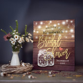 Rustic Wood Mason Jar Lights Vrijgezellenfeest Wel Poster