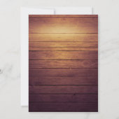 Rustic Wood Mason Jar String Light Brunch & Bubble Kaart (Achterkant)