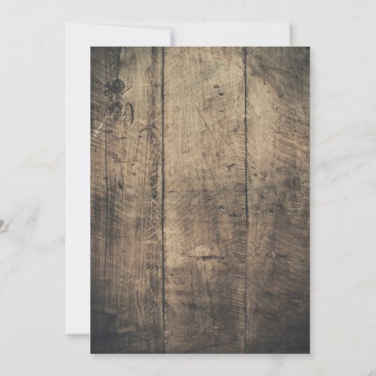 Rustic Wood Mason Jar String Light Brunch & Bubble Kaart (Achterkant)