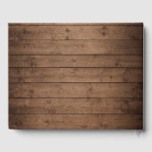 Rustic Wood Mason Jar String Lights Wedding Gastenboek (Achterkant)