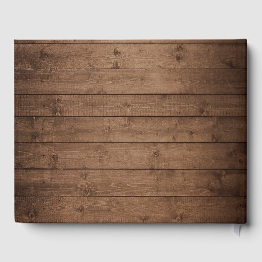 Rustic Wood Mason Jar String Lights Wedding Gastenboek (Achterkant)