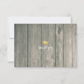 Rustic Wood & Mason Jar String Lights Wedding RSVP Kaartje (Achterkant)