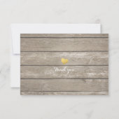 Rustic Wood & Mason Jar String Lights Wedding RSVP Kaartje (Achterkant)
