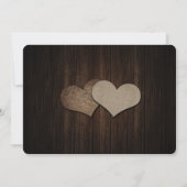 Rustic Wood Mason Jar String Lights Wedding Save The Date (Achterkant)