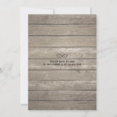 Rustic Wood Mason Jar String Lights Wedding Shower Kaart (Achterkant)