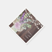 Rustic Wood Mason Jar Wedding Servet (Hoek)