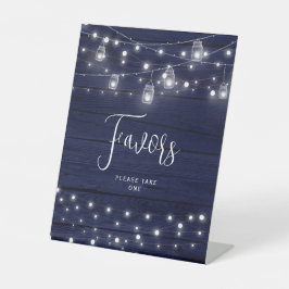 Rustic Wood Mason Jars Favors Reclamebord Met Voetstuk