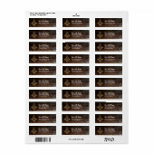 Rustic Wood Masonic Return Address Labels (Full Sheet)