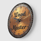 Rustic Wood Master Saw Blade Grote Klok (Hoek)