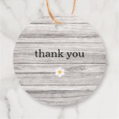 Rustic Wood Meant to be Wedding Bedankt Bedankjes Labels (Achterkant)