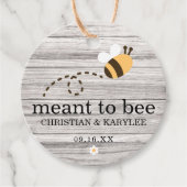 Rustic Wood Meant to be Wedding Bedankt Bedankjes Labels (Voorkant)