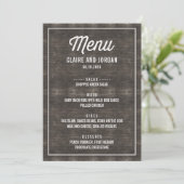 Rustic Wood Menu Kaart RWC (Staand voorkant)