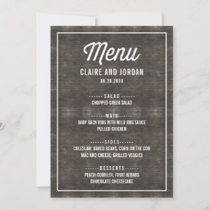 Rustic Wood Menu Kaart RWC