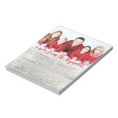 Rustic Wood Merry-kerstfoto - Blocnote (Linkerzijde)