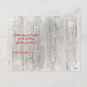 Rustic Wood Merry kerstfoto - Briefkaart (Achterkant)