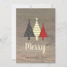 Rustic Wood Merry Kerstmis