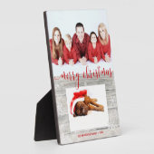 Rustic Wood Merry Kerstmis - Foto Plaque Fotoplaat (Zijkant)