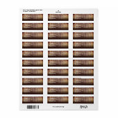Rustic Wood Merry kerstretour Label (Full Sheet)