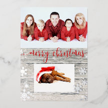 Rustic Wood Merry kerstsnowflakes script