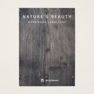 Rustic Wood met juwelen-kaart Visitekaartje