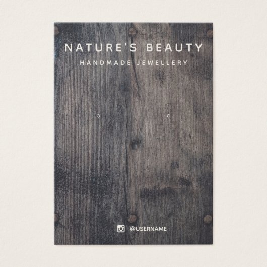 Rustic Wood met juwelen-kaart Visitekaartje (Voorkant)