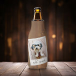 Rustic Wood met Lijst vierkant fototoestel Flesjeskoeler<br><div class="desc">Voeg je favoriete afbeelding toe aan deze sjabloon.</div>