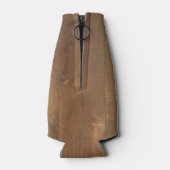 Rustic Wood met Lijst vierkant fototoestel Flesjeskoeler (Achterkant)