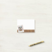 Rustic Wood met Lijst vierkant fototoestel Post-it® Notes (Op bureau)