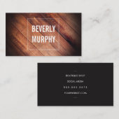 Rustic Wood met opgeruimd hout en vignet Visitekaartje (Voorkant / Achterkant)