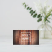 Rustic Wood met opgeruimd hout en vignet Visitekaartje (Staand voorkant)