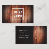 Rustic Wood met opgeruimd hout en vignet Visitekaartje (Voorkant / Achterkant)