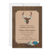 Rustic Wood met uitnodiging tot huwelijk