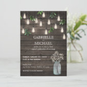 Rustic Wood met uitnodiging voor weddenschappen (Staand voorkant)